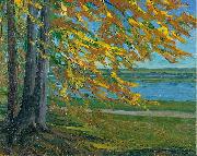 Wilhelm Trubner Lake Starnberg oil on canvas